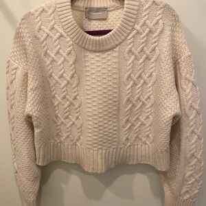 Everlane Ivory Cable Knit Sweater